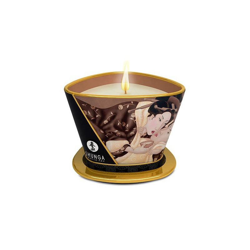 Shunga Chandelle de massage EXCITATION Chocolat Enivrant 170mL
